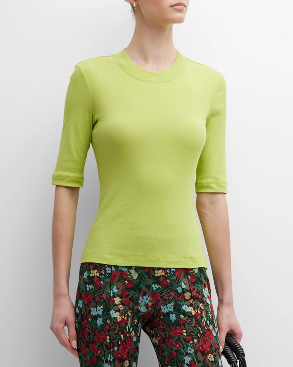Rosetta Getty Crewneck Cotton T-shirt In Apple Size Small